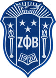 Zeta Phi Beta Crest Emblem Iron-On Patch [Blue]