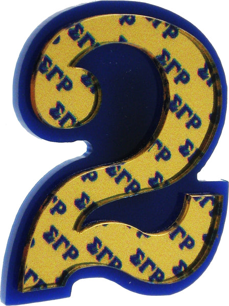 Sigma Gamma Rho Acrylic Line #2 Pin [Blue/Gold]