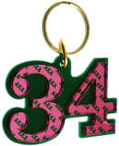 Alpha Kappa Alpha Color Mirror Line #34 Keychain [Green]