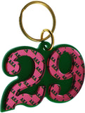 Alpha Kappa Alpha Color Mirror Line #29 Keychain [Green]