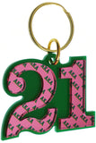 Alpha Kappa Alpha Color Mirror Line #21 Keychain [Green]