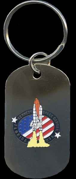 NASA Kennedy Space Center Florida USA Logo Dog Tag Keychain [Silver]