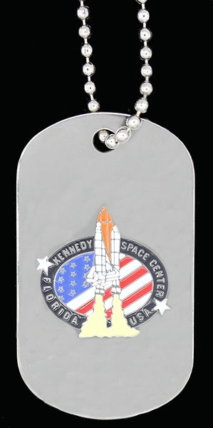 NASA Kennedy Space Center Florida USA Logo Dog Tag [Silver]