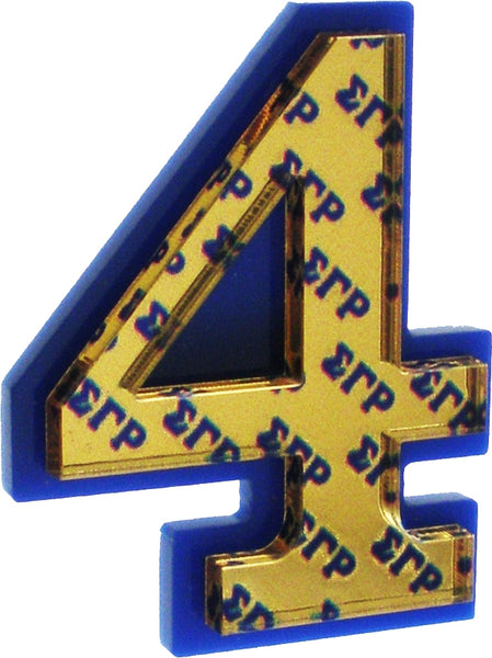Sigma Gamma Rho Acrylic Line #4 Pin [Blue/Gold]