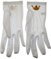 Daughters Of Isis Emblem Ladies Ritual Gloves [White]