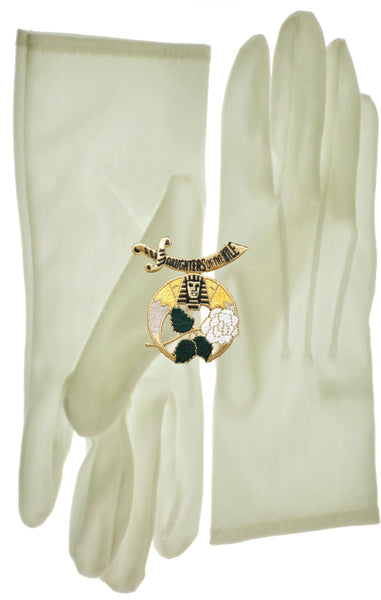 Daughters Of The Nile Emblem Ladies Ritual Gloves [White]