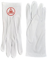 Triple Tau Emblem Mens Ritual Gloves [White]