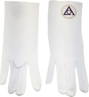 Circle Of Perfection Emblem Mens Ritual Gloves [White]