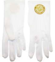 Order Of The Golden Circle Emblem Ladies Ritual Gloves [White]