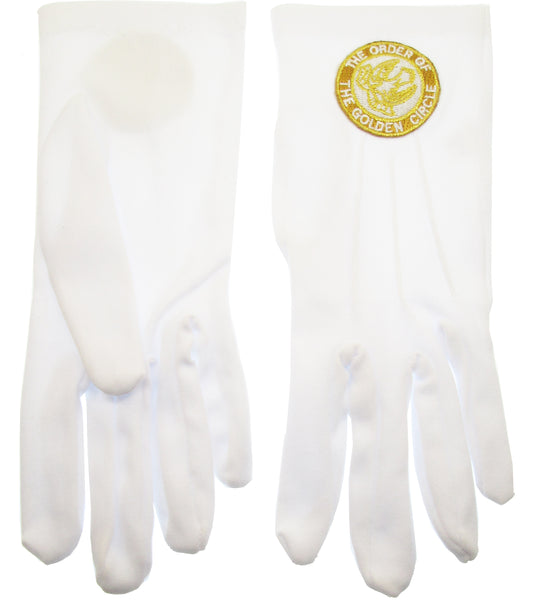 Order Of The Golden Circle Emblem Ladies Ritual Gloves [White]