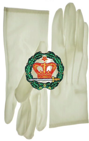 Order Of The Amaranth Emblem Ladies Ritual Gloves [White]