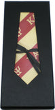 Kappa Alpha Psi Striped Mens Neck Tie [Crimson Red/Cream]