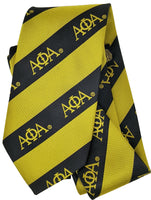 Alpha Phi Alpha Striped Mens Neck Tie [Black/Gold]