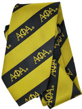Alpha Phi Alpha Striped Mens Neck Tie [Black/Gold]