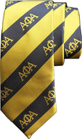 Alpha Phi Alpha Striped Mens Neck Tie [Black/Gold]