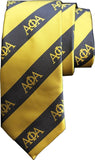 Alpha Phi Alpha Striped Mens Neck Tie [Black/Gold]