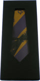 Omega Psi Phi Striped Mens Neck Tie [Purple/Gold]