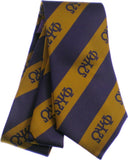 Omega Psi Phi Striped Mens Neck Tie [Purple/Gold]