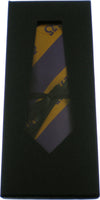 Omega Psi Phi Striped Mens Neck Tie [Purple/Gold]