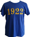 Buffalo Dallas Sigma Gamma Rho 1922 T-Shirt [Short Sleeve - Blue]