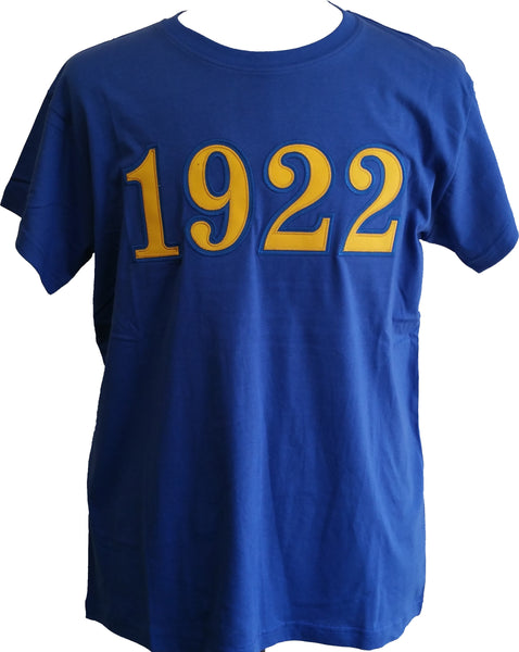 Buffalo Dallas Sigma Gamma Rho 1922 T-Shirt [Short Sleeve - Blue]