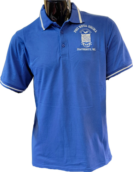Buffalo Dallas Phi Beta Sigma Polo Shirt [Short Sleeve - Blue]