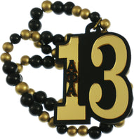 Alpha Phi Alpha Wood Color Bead Tiki Line #13 Medallion [Black/Gold]