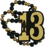 Alpha Phi Alpha Wood Color Bead Tiki Line #13 Medallion [Black/Gold]