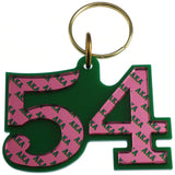 Alpha Kappa Alpha Color Mirror Line #54 Keychain [Green]