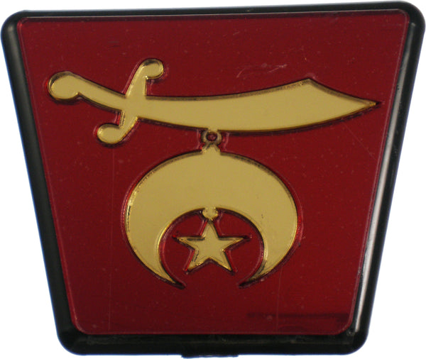 Shriner Symbol Trailer Hitch Cover [Red/Gold]