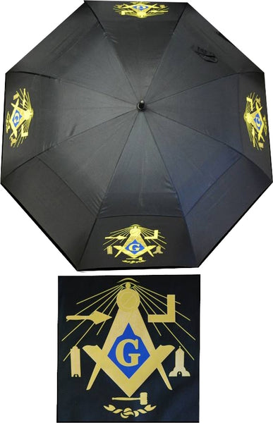 Mason Working Tools Wind Resistant Auto Open Jumbo Umbrella [Black]