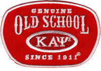 Kappa Alpha Psi Genuine Old School Satin Iron-On Patch [Red - 2.375"T x 3.5"W]