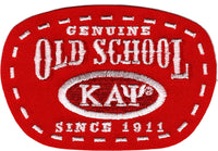 Kappa Alpha Psi Old School Scissor Cut Iron-On Patch [Red - 2.375"T x 3.5"W]