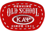 Kappa Alpha Psi Old School Scissor Cut Iron-On Patch [Red - 2.375"T x 3.5"W]