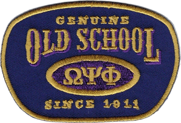 Omega Psi Phi Genuine Old School Satin Iron-On Patch [Purple]