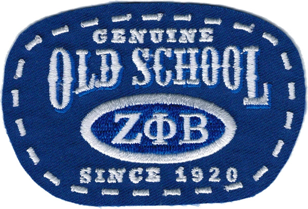 Zeta Phi Beta Old School Scissor Cut Iron-On Patch [Royal Blue]