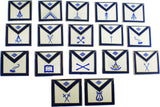 Masonic Apron Lodge Officer Lapel Pin Set [Silver]