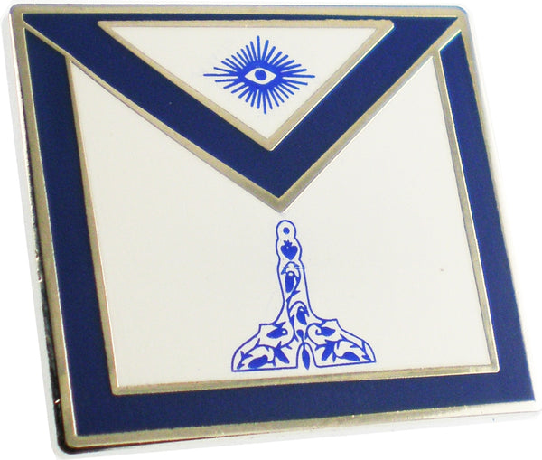 Masonic Senior Warden Apron Lodge Officer Lapel Pin [Silver]
