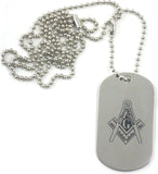 Prince Hall Mason Double Sided Dog Tag [Silver]