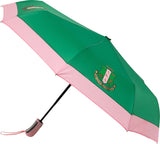 Alpha Kappa Alpha Mini Hurricane Umbrella [Green/Pink]