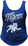 Big Boy Jackson State Tigers Rhinestone Ladies Tank Top [Navy Blue]
