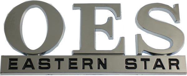 Eastern Star Chrome Cut Out Car Emblem [Silver]