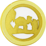 Queen of the South Round Cut Out Heavy Weight Car Emblem [Blue]