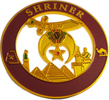 Shriner Cut Out Heavy Weight Car Emblem [Maroon]