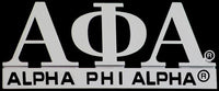 Alpha Phi Alpha Chrome Cut Out Car Emblem [Silver - 4"]