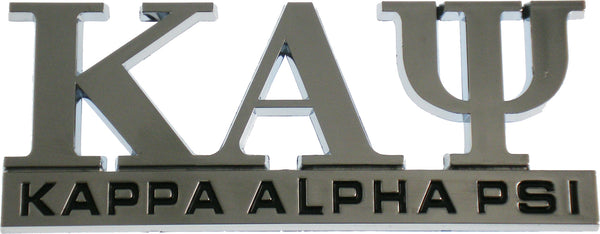 Kappa Alpha Psi Chrome Cut Out Car Emblem [Silver]