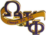 Omega Psi Phi Banner Lapel Pin [Gold]
