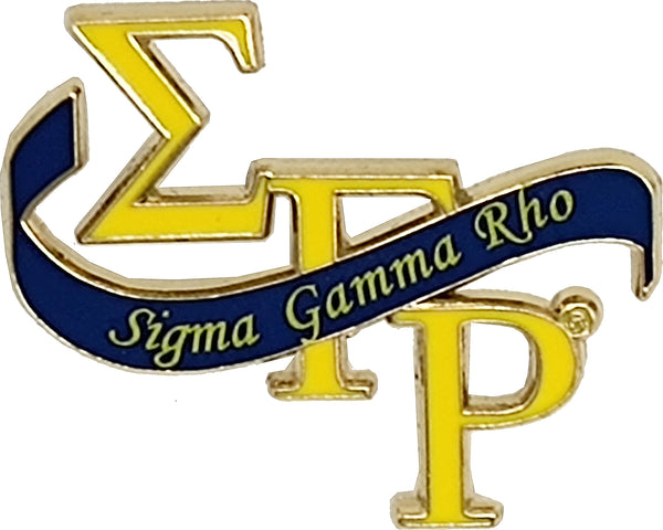 Sigma Gamma Rho Banner Lapel Pin [Gold]