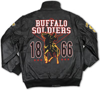 Big Boy Buffalo Soldiers S4 Mens Leather Bomber Jacket [Black]
