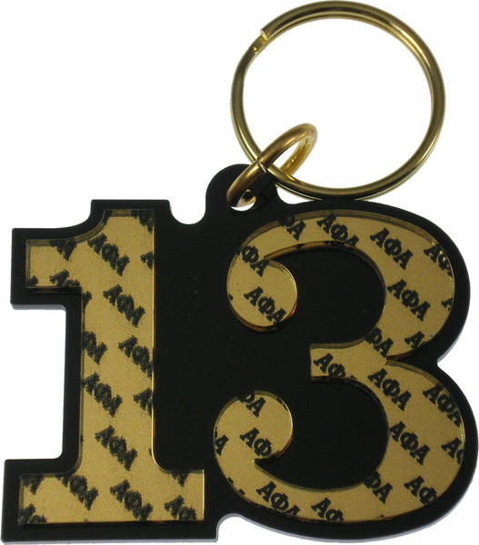 Alpha Phi Alpha Line #13 Key Chain [Black]